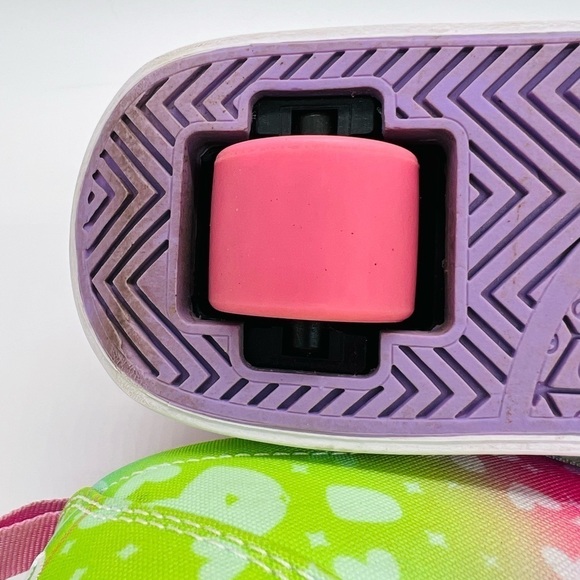 HEEELYS PRO 20 PINK & SKY BLUE ROLLER SNEAKERS YOUTH SZ 5 OR WOMENS SIZE 6 - Picture 11 of 15